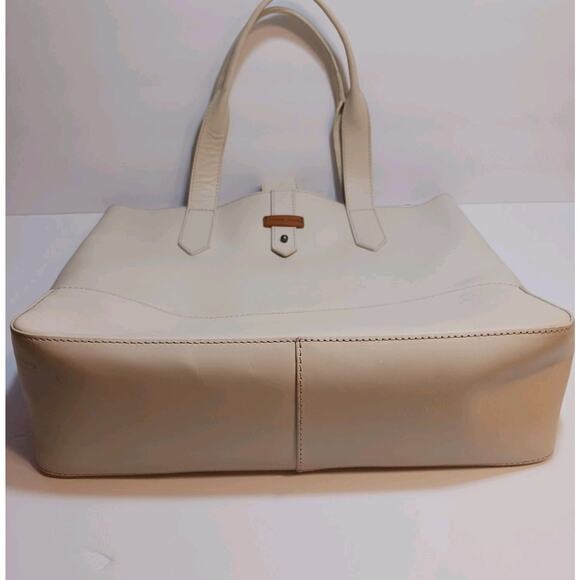 Moral Code Blake Tote Ivory Eco Friendly Leather MSRP $179 EUC - Picture 6 of 13